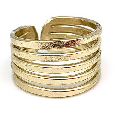Anju Jewelry Rings Anju Jewelry Silver Thick Band Ring - Multiple Metals Anju Jewelry Silver Thick Band Ring - Multiple Metals