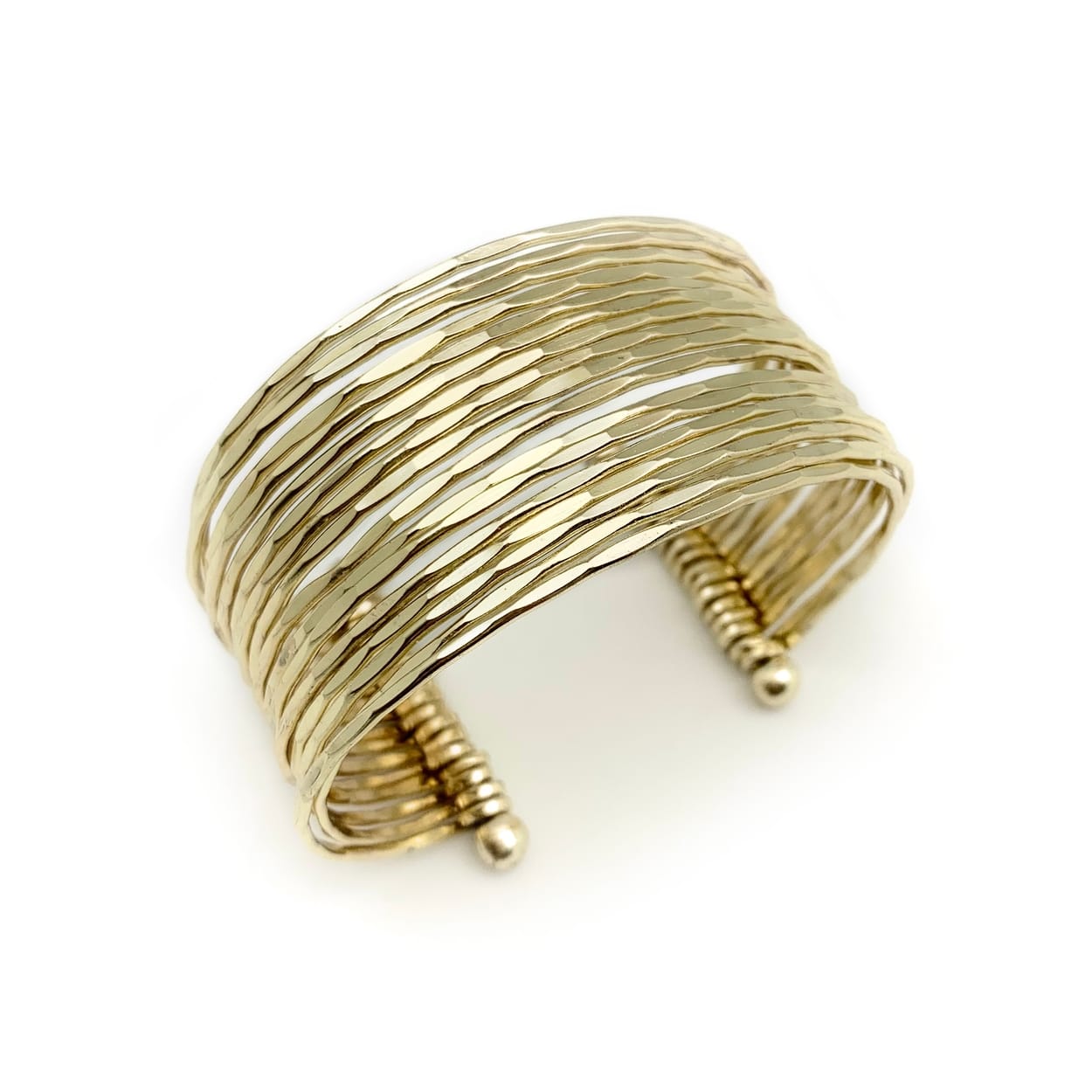 Anju Jewelry Bracelets Anju Jewelry Stacked Hammered Bands Cuff Bracelet - Multiple Metals 29312734 Anju Jewelry Stacked Hammered Bands Cuff Bracelet - Multiple Metals