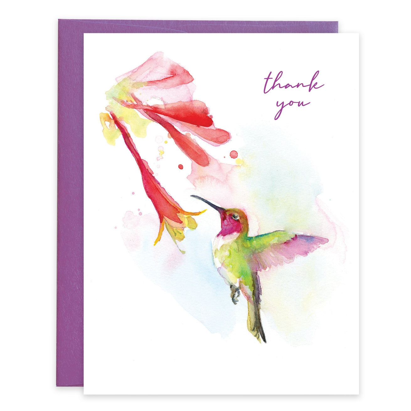 Gina B Designs Thank You Hummingbird Blank Note Card