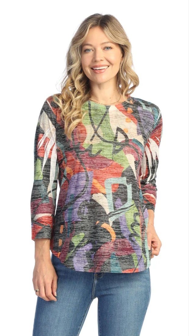 Jess & Jane Burnout Tee - Multiple Prints