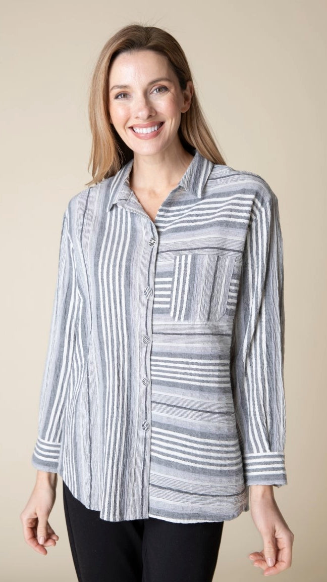 Habitat Change Your Stripes Boyfriend Pocket Shirt - Multiple Colors