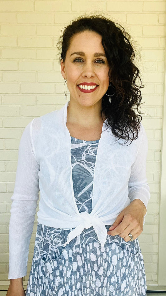 Cut Loose Cardigans Cut Loose Cotton Tulle Mesh Cropped Cardigan - Multiple Colors Cut Loose Cotton Tulle Mesh Cropped Cardigan - Multiple Colors