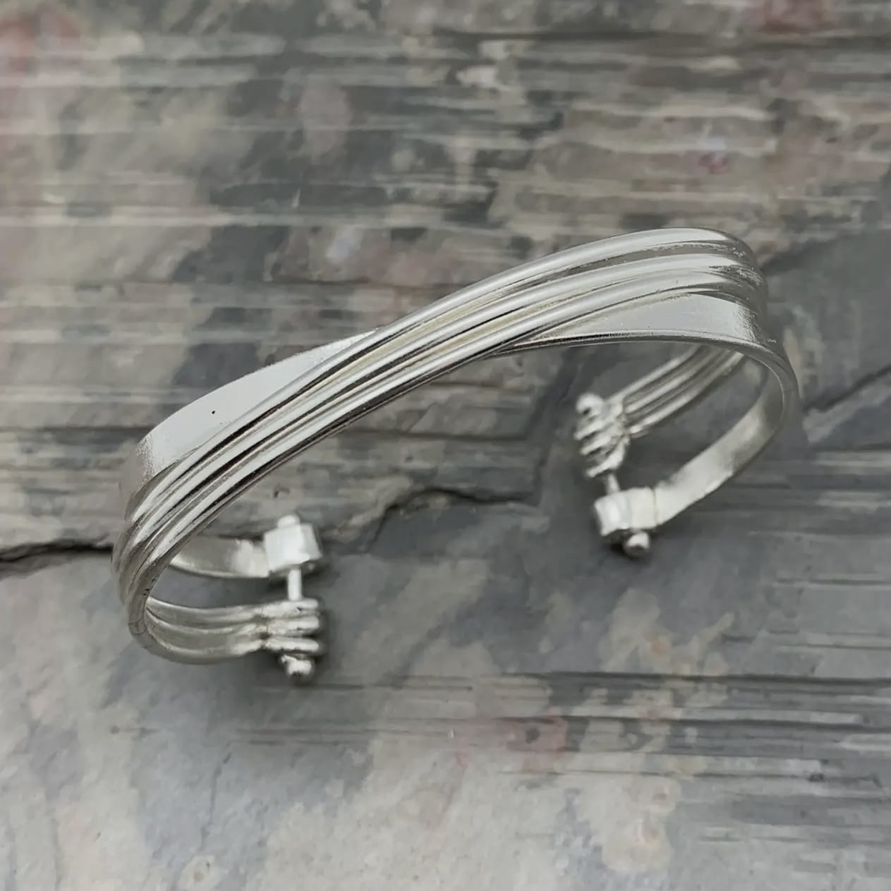 Anju Jewelry Bracelets Anju Jewelry Silver Narrow and Wide X Cuff Bracelet 90736606 Anju Jewelry Silver Narrow and Wide X Cuff Bracelet