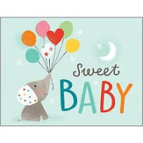 Gina B Designs Cards Gina B Designs Elephants and Balloons Baby Card 08228318 Gina B Designs Elephants and Balloons Baby Card