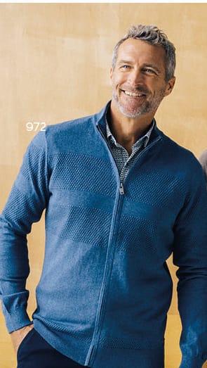Dario Beltran 1931 Men's Sweaters Dario Beltran Textured Zip Up - Multiple Colors 18368734 Dario Beltran Textured Zip Up - Multiple Colors