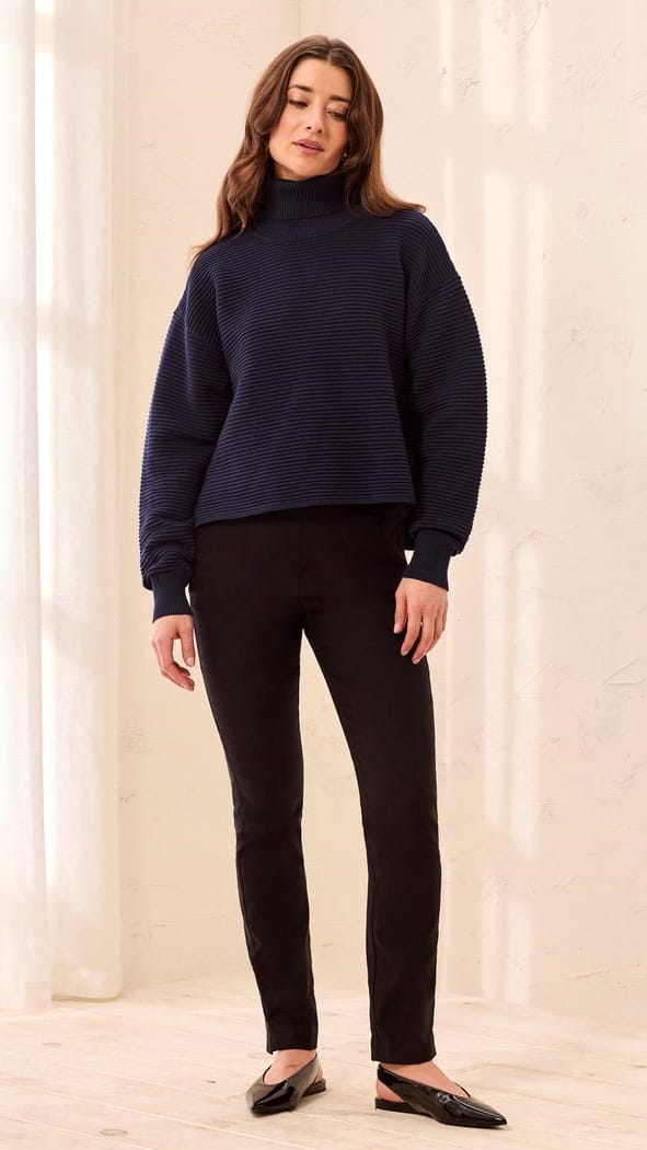 Tribal Sweaters Tribal Textured Rib Mock Neck Drop Shoulder Sweater - Multiple Colors 88448222 Tribal Textured Rib Mock Neck Drop Shoulder Sweater - Multiple Colors