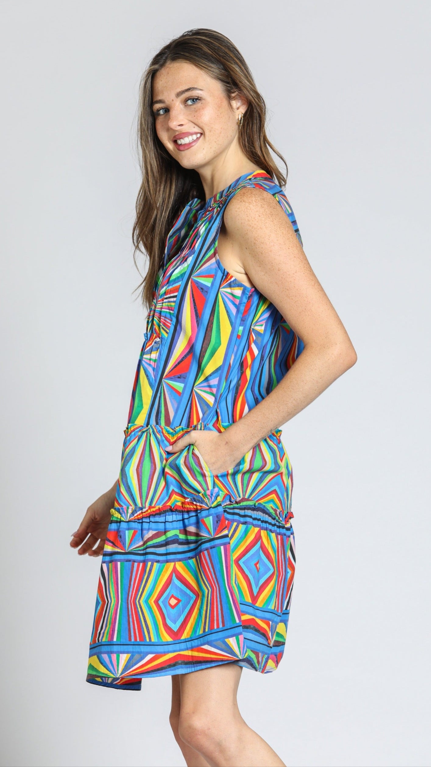 APNY Sleeveless Pintuck Dress