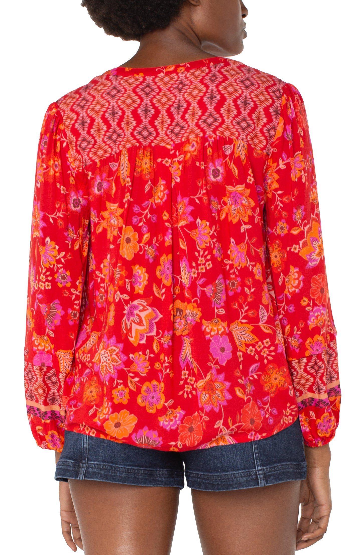 Liverpool Shirred Woven Blouse