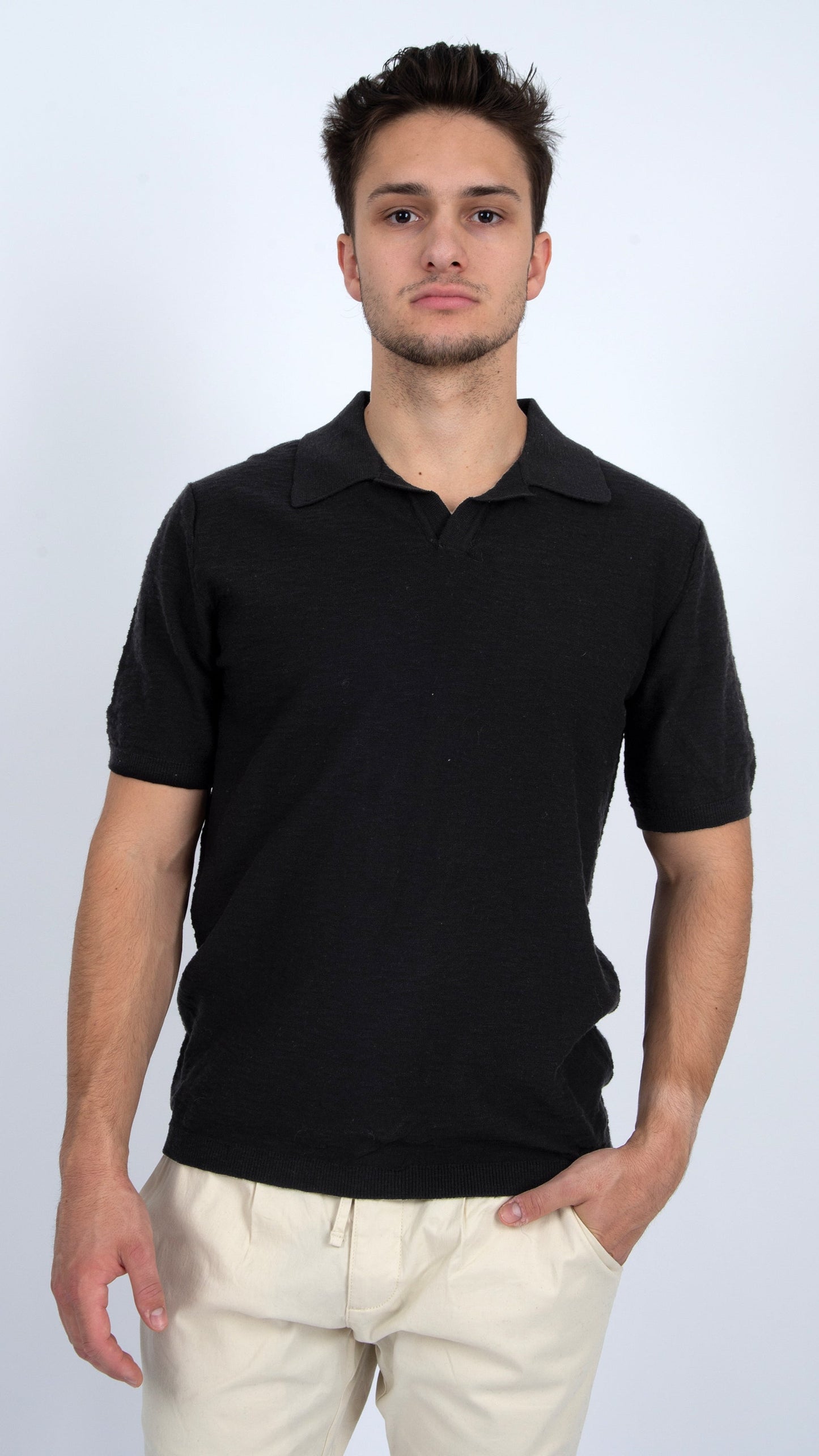 Hedge Short Sleeve Johnny Collar Polo
