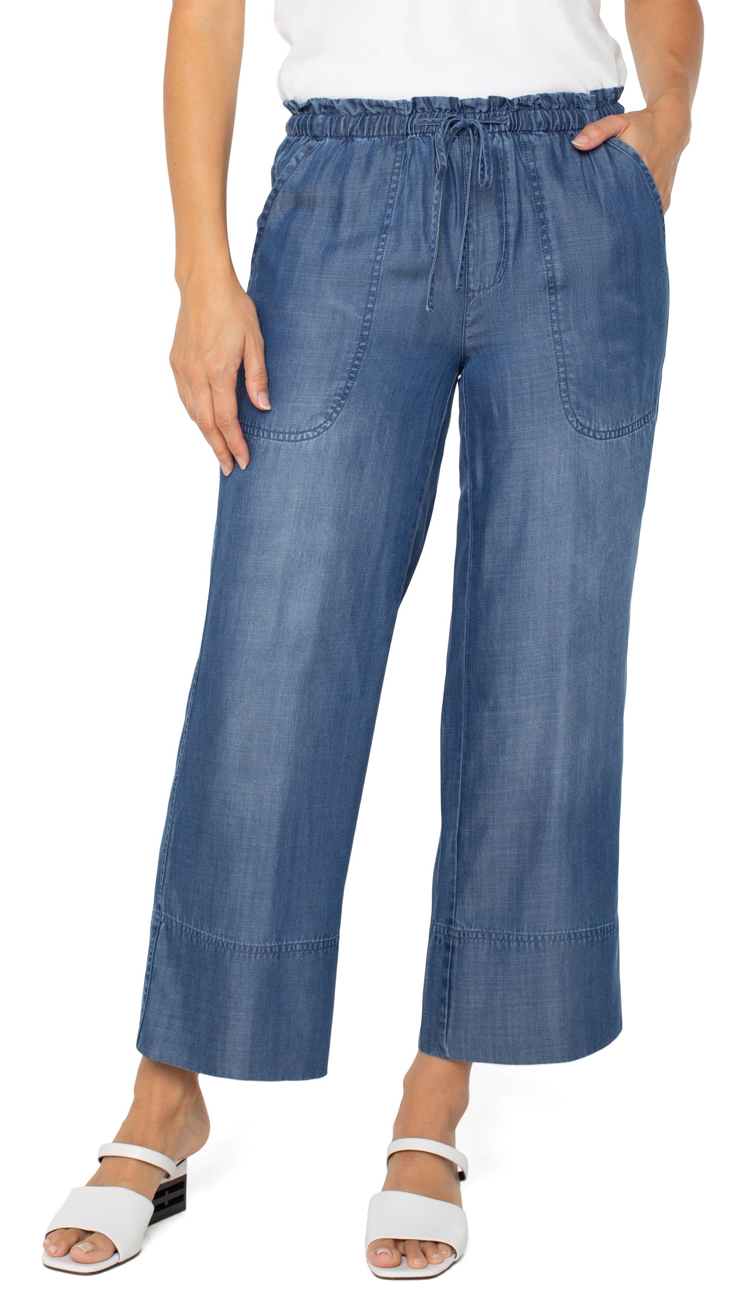 Liverpool Pull On Tie Waist Ankle Pant