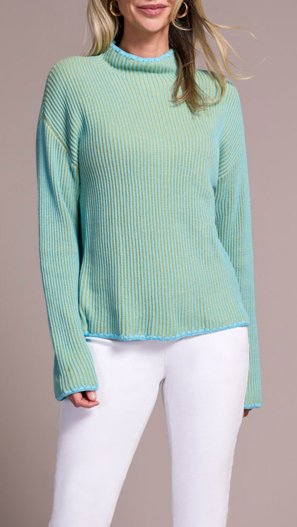 Tribal Funnel Neck Sweater - Multiple Colors