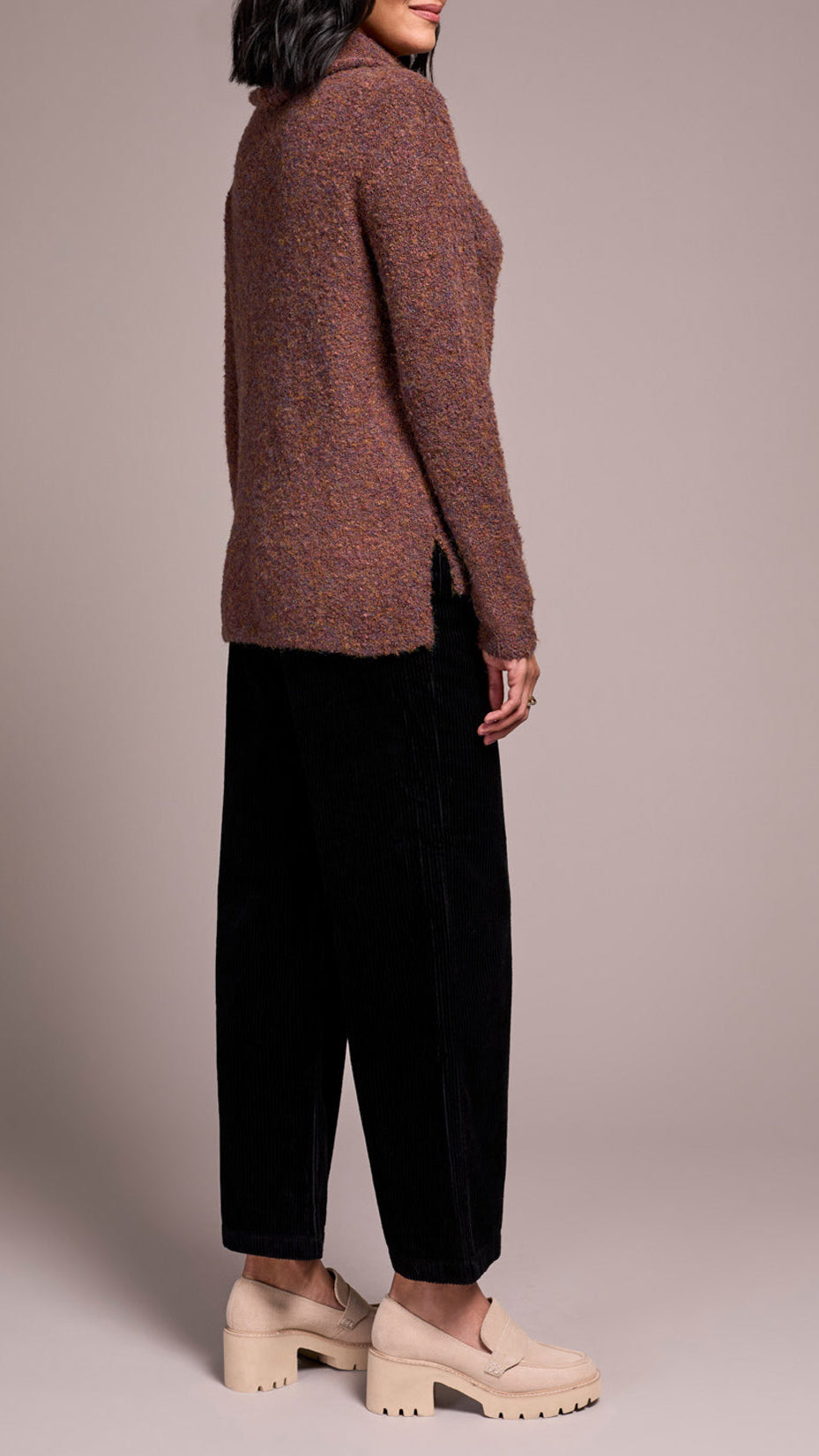 Tribal Cowl Neck Hi-Low Sweater - Multiple Colors