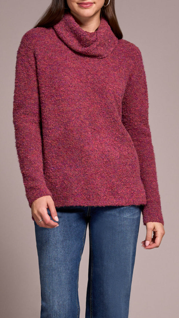 Tribal Cowl Neck Hi-Low Sweater - Multiple Colors