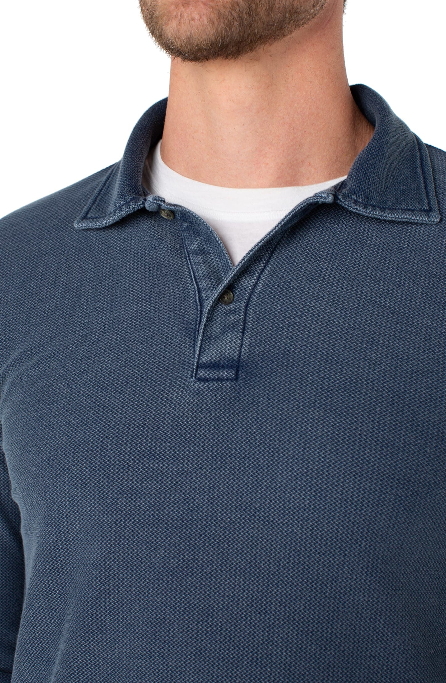 Liverpool Men's Men's Sweaters Liverpool Long Sleeve Knit Polo Liverpool Long Sleeve Knit Polo