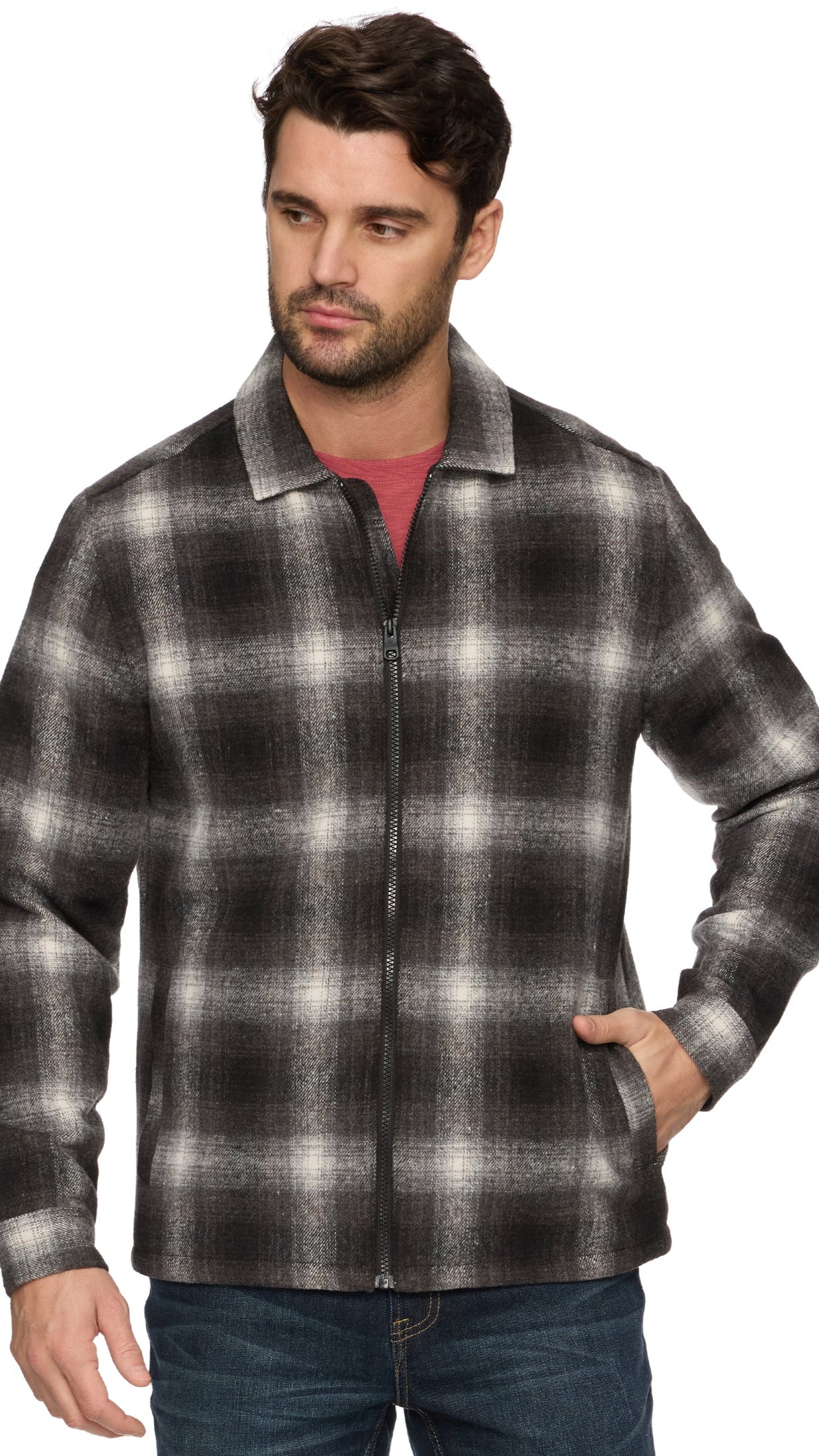 Flag & Anthem Castell Plaid Full Zip Jacket