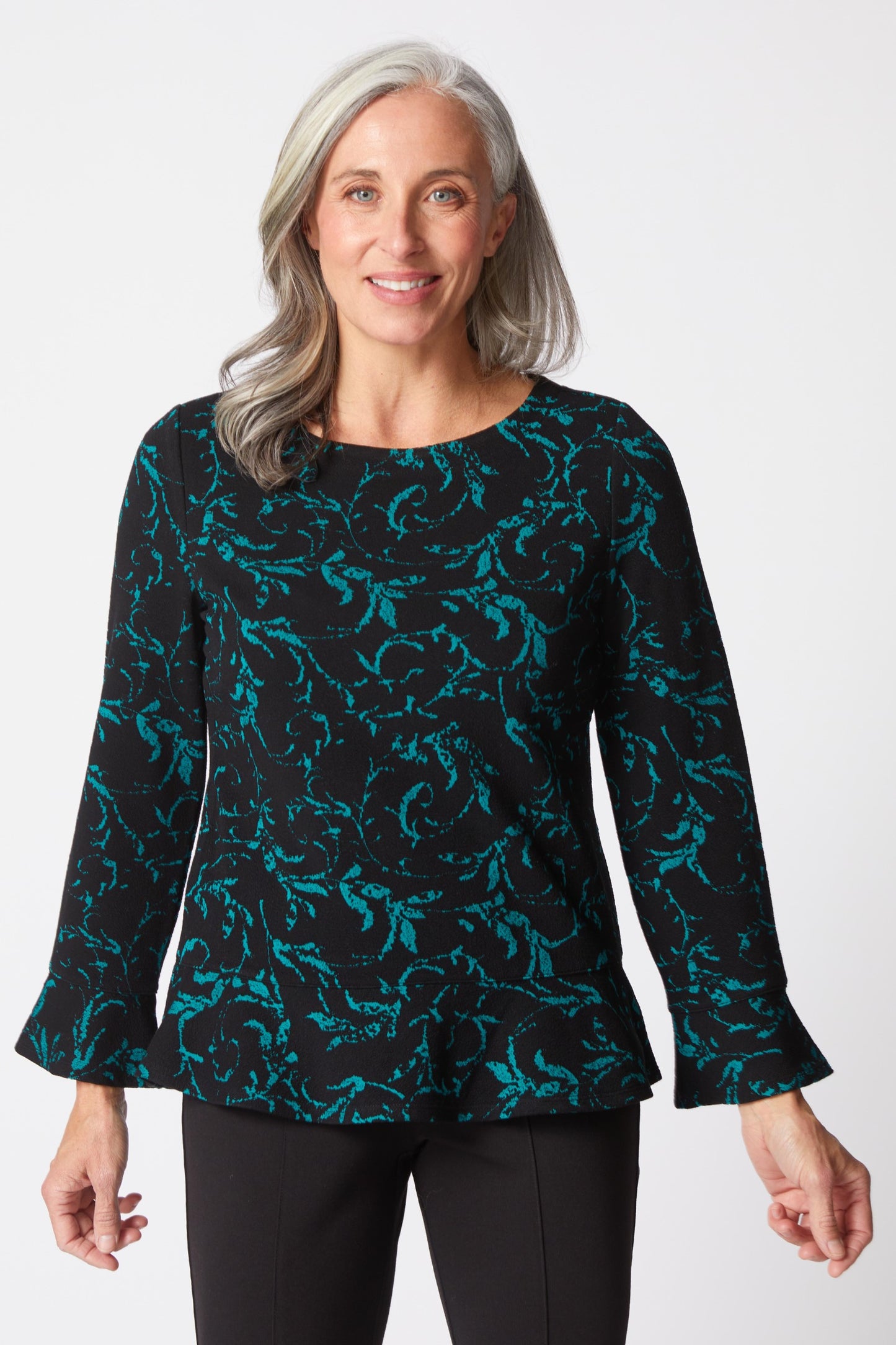 Habitat Jacquard Scroll Peplum Pullover
