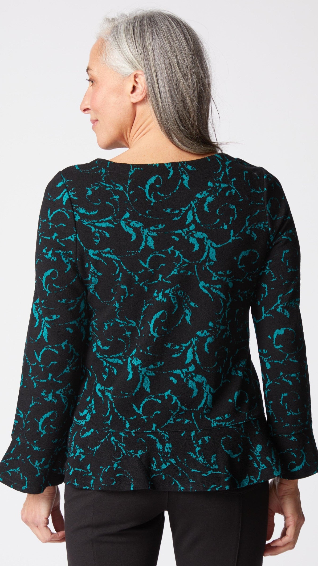 Habitat Jacquard Scroll Peplum Pullover