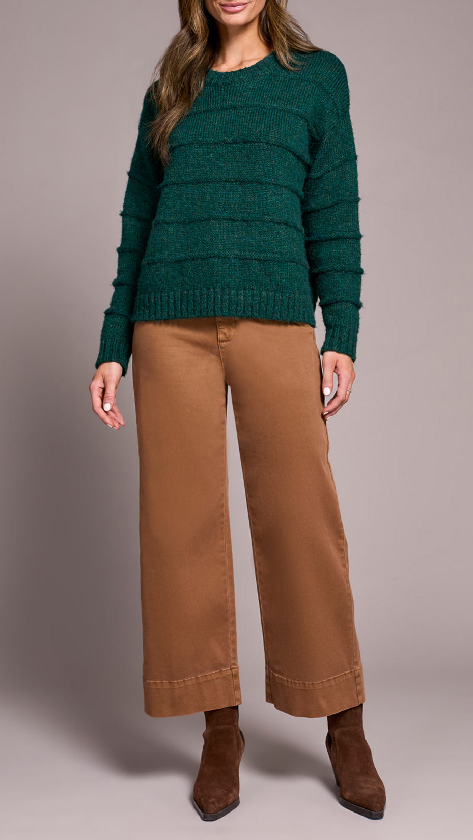 Tribal Textured Crew Neck Sweater