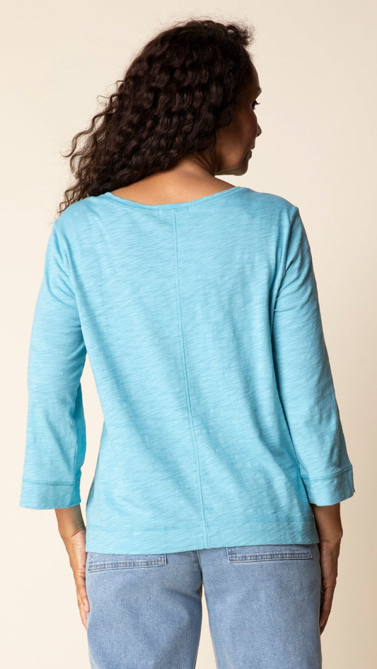 Habitat Tees Habitat Cotton Pebble Coverstitch Boatneck - Multiple Colors Habitat Cotton Pebble Coverstitch Boatneck - Multiple Colors