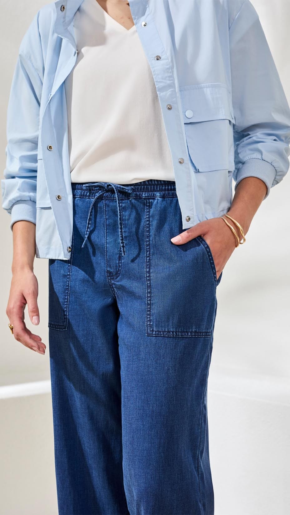 Tribal Pants Tribal Audrey Wide Crop Jogger Tribal Audrey Wide Crop Jogger