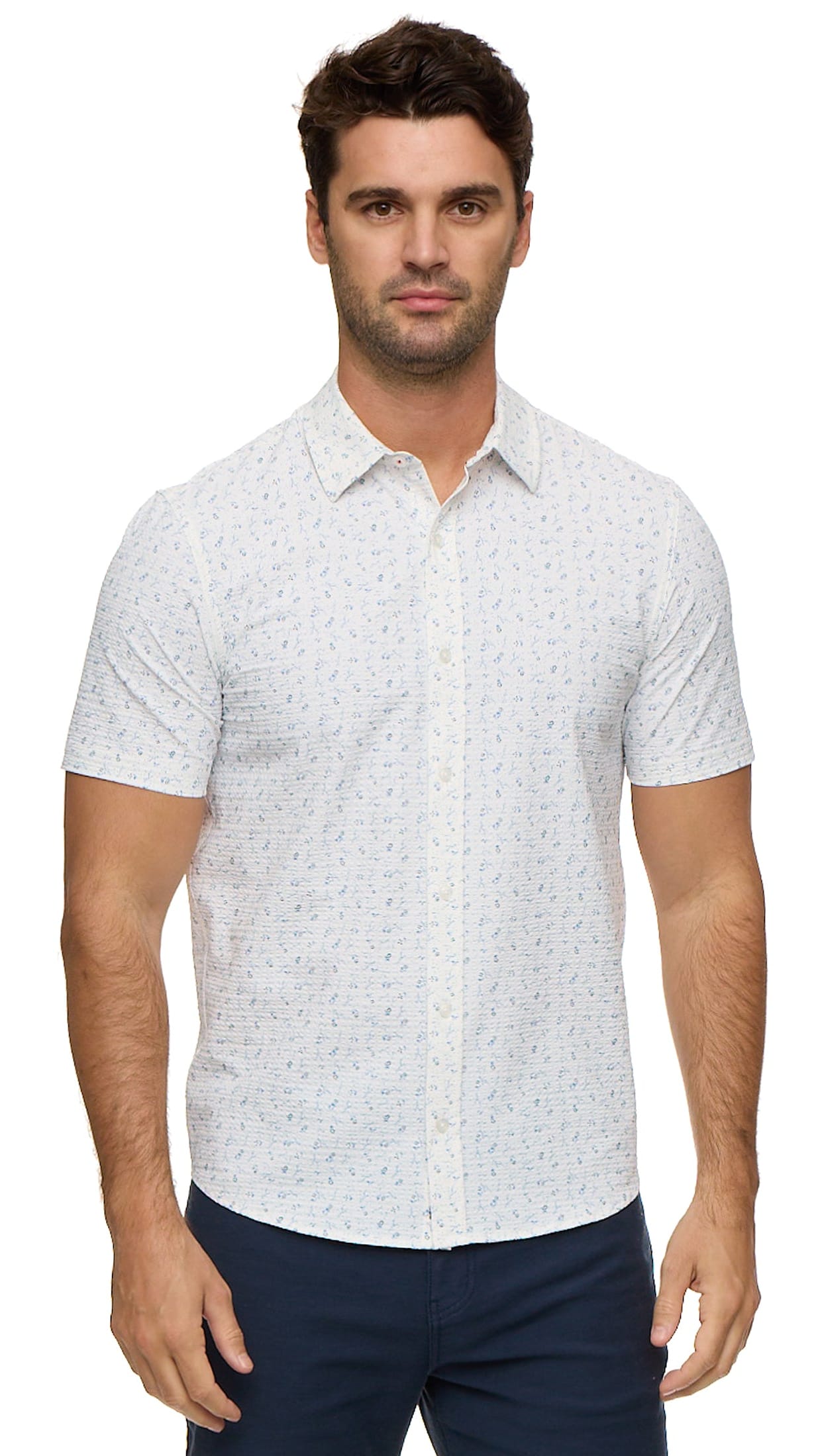 Flag & Anthem Men's Button Downs Flag & Anthem Oakwood Floral Performance Seersucker Shirt Flag & Anthem Oakwood Floral Performance Seersucker Shirt