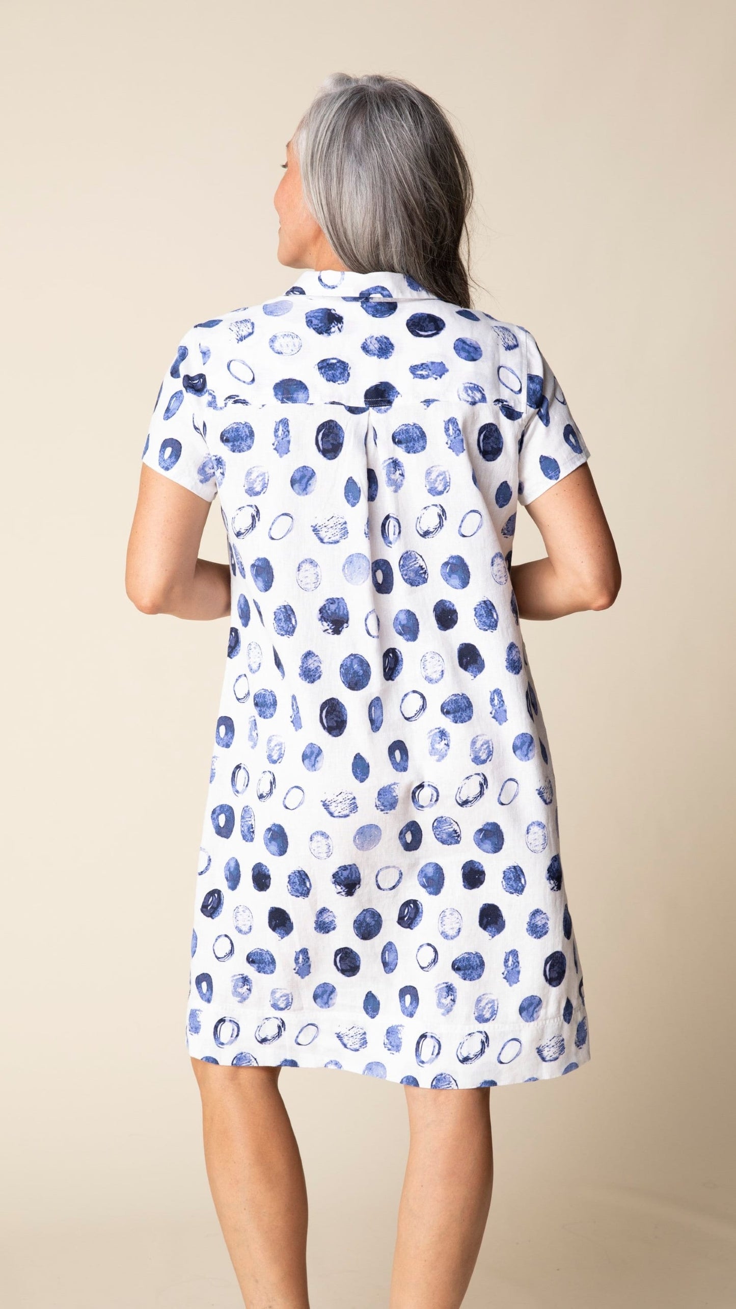Habitat Dresses Habitat Stippling Dot Linen Jill Dress Habitat Stippling Dot Linen Jill Dress