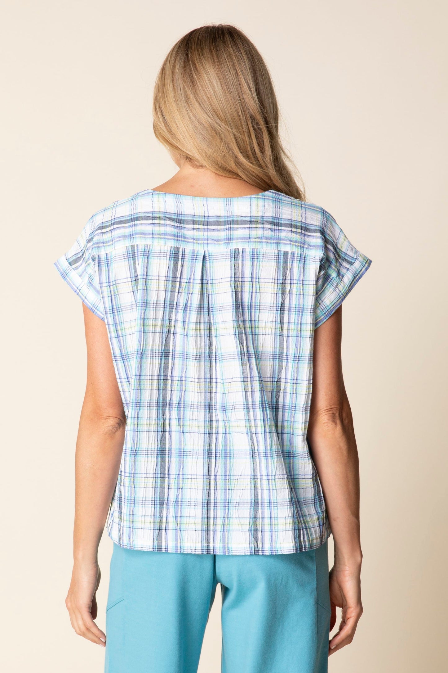 Habitat Tops Habitat Blurred Plaid Harwich Pullover Habitat Blurred Plaid Harwich Pullover