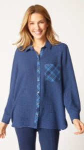 Habitat Girl Gone Plaid Boyfriend Pocket Shirt - Multiple Colors
