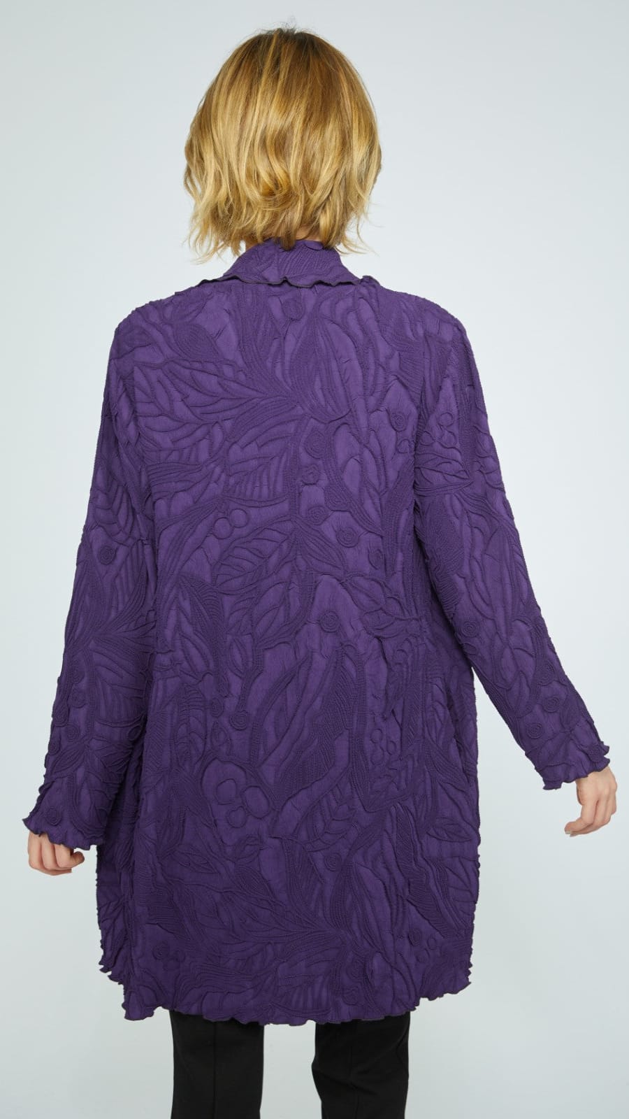 Olivia by Habitat Cardigans Olivia by Habitat Sculpted Floral Waterfall Duster - Multiple Colors Olivia by Habitat Sculpted Floral Waterfall Duster - Multiple Colors