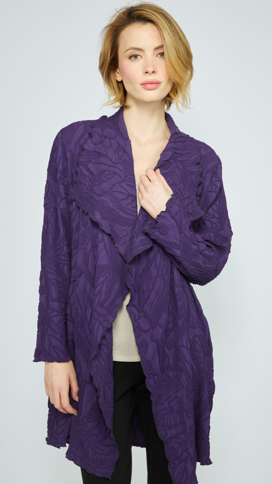 Olivia by Habitat Sculpted Floral Waterfall Duster - Multiple Colors