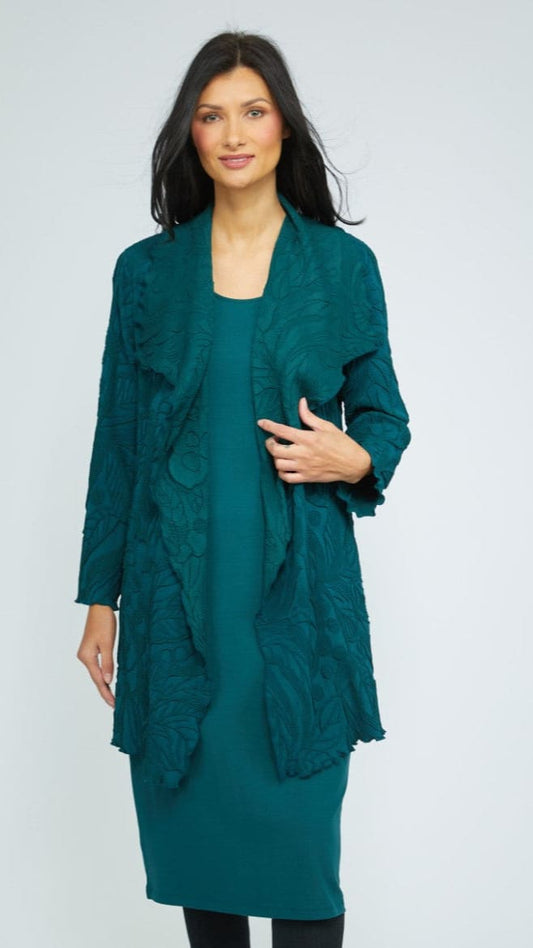 Olivia by Habitat Cardigans Olivia by Habitat Sculpted Floral Waterfall Duster - Multiple Colors 01284318 Olivia by Habitat Sculpted Floral Waterfall Duster - Multiple Colors