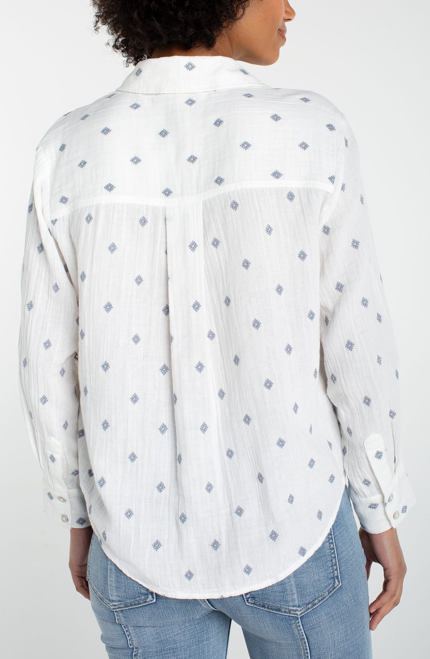 Liverpool Blouses Liverpool Long Sleeve Button Front Shirt w/ High Low Hem Liverpool Long Sleeve Button Front Shirt w/ High Low Hem