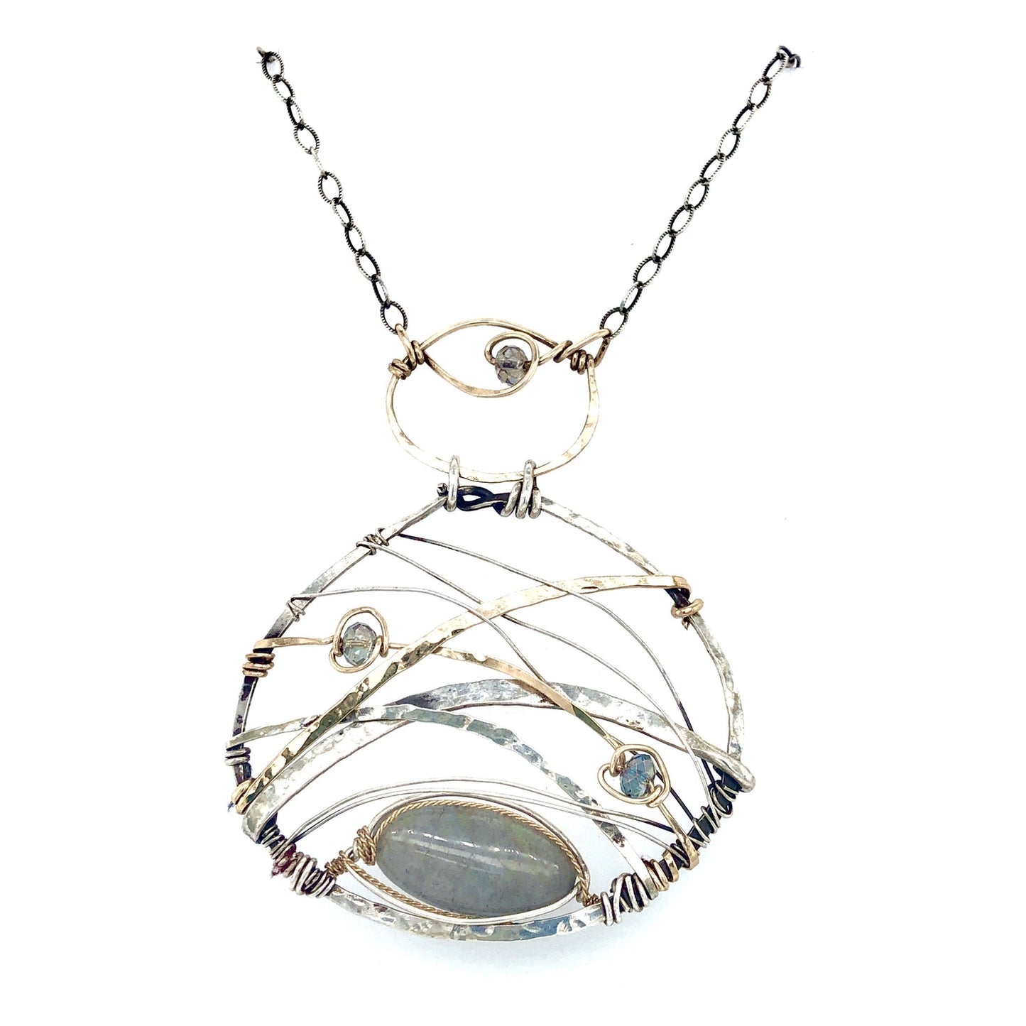 Art By Any Means Labradorite Basket Necklace