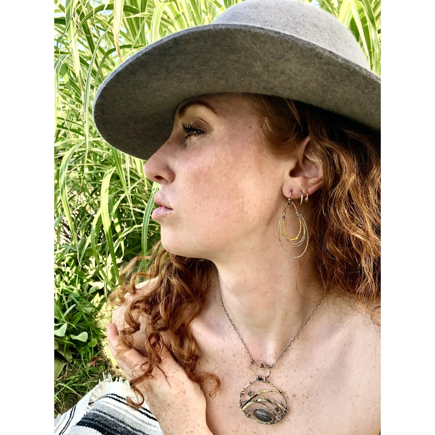 Art By Any Means Labradorite Basket Necklace