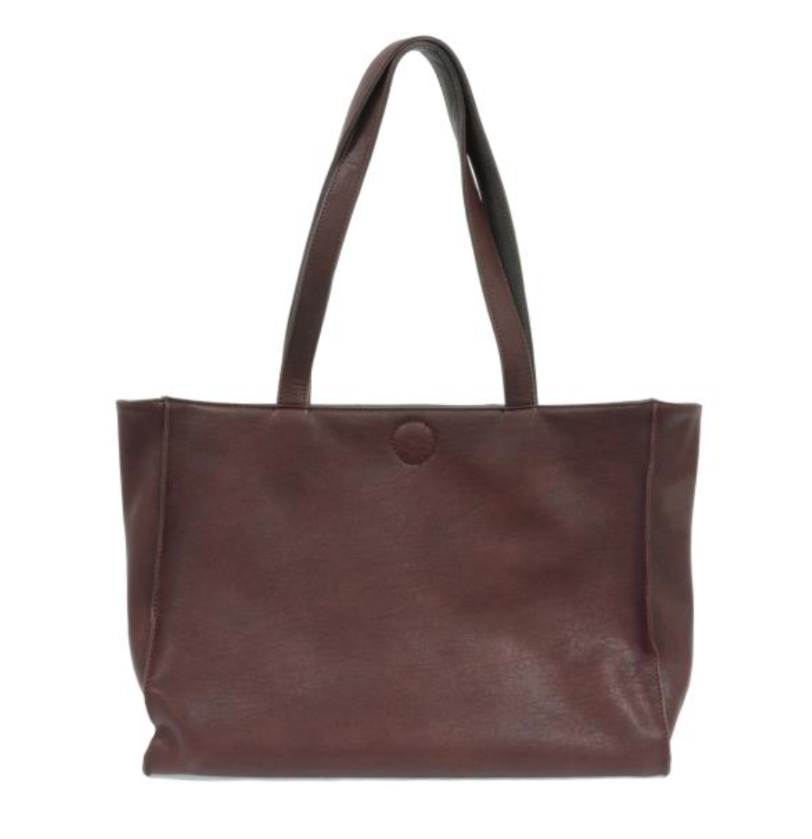 Reversible vegan leather tote bag hotsell