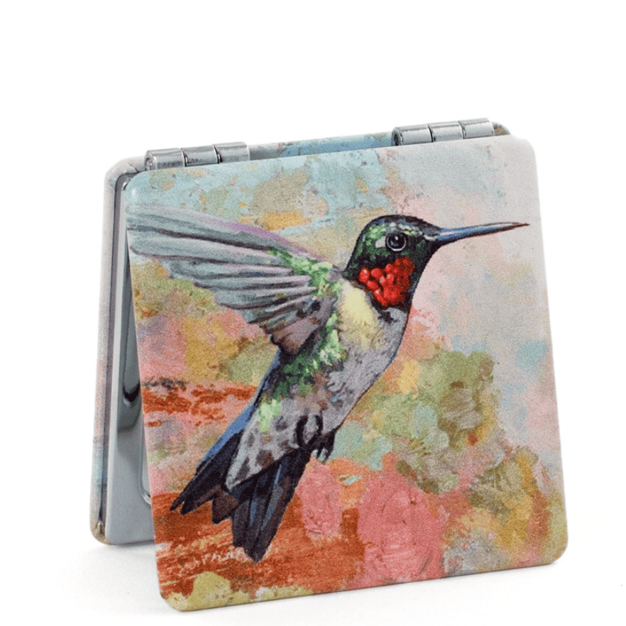 Value Arts Compact Mirrors Value Arts Hummingbird Travel Compact Mirror 02475998 Value Arts Hummingbird Travel Compact Mirror
