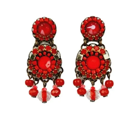 Melizi Jewelry Red Earrings