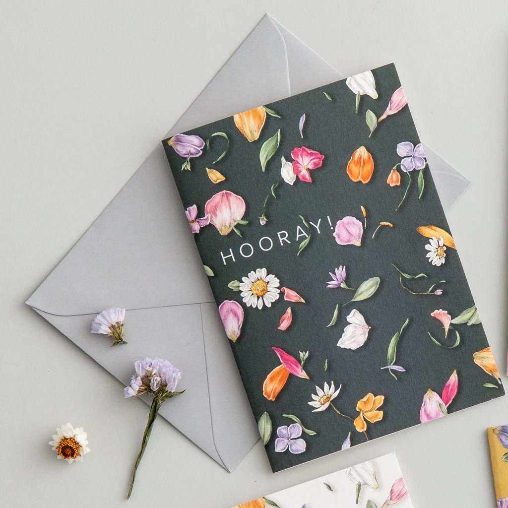 Petal Confetti Hooray! Greeting Card