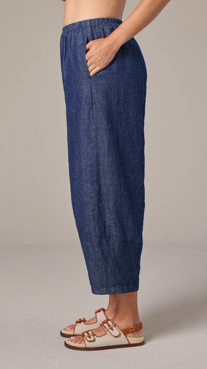 Cut Loose Flax Denim Lantern Pant