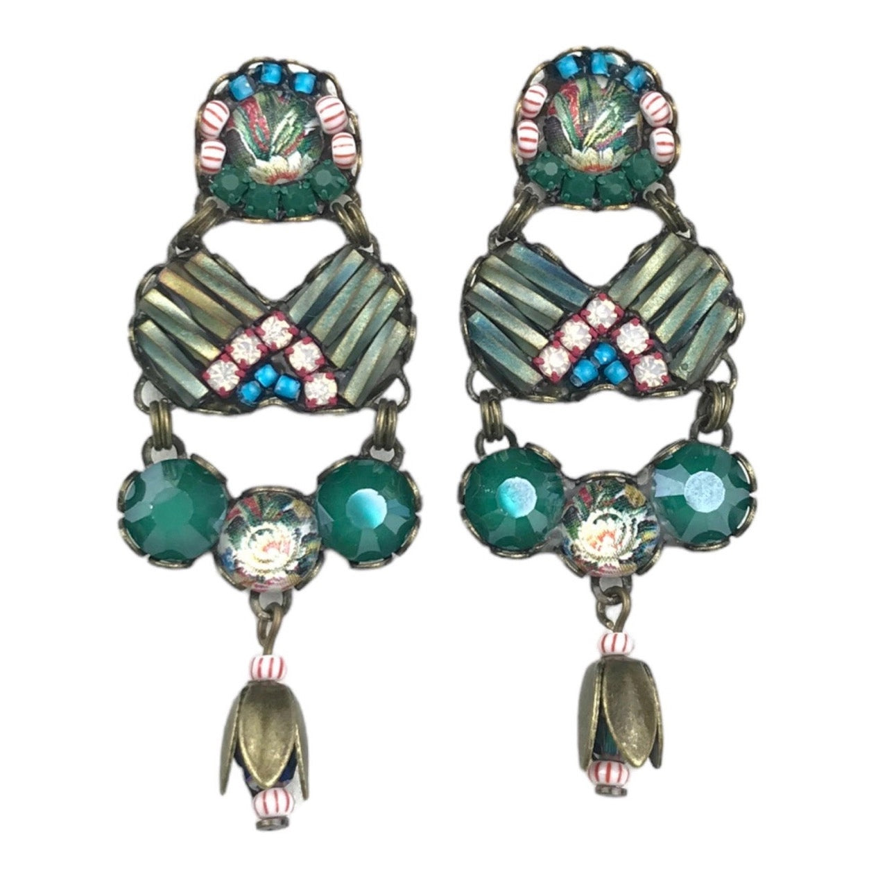 Melizi Jewelry Succulent Crystal Earrings