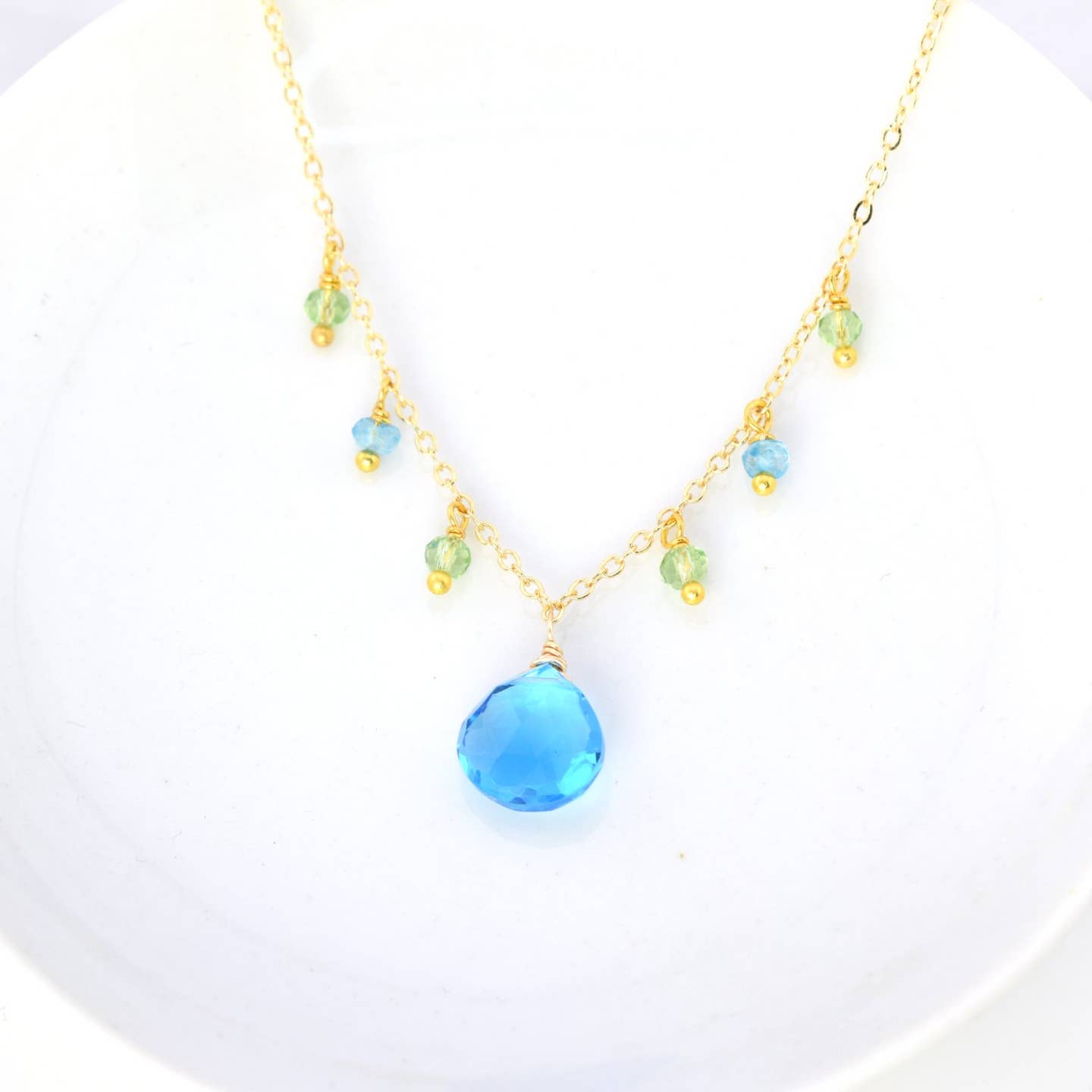 Edgy Petal Necklaces Edgy Petal Blue Quartz Gold Fringe Necklace 23434462 Edgy Petal Blue Quartz Gold Fringe Necklace
