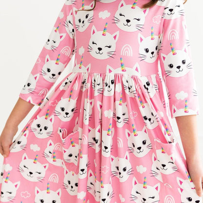 Mila & Rose Pocket Twirl Dress - Multiple Colors