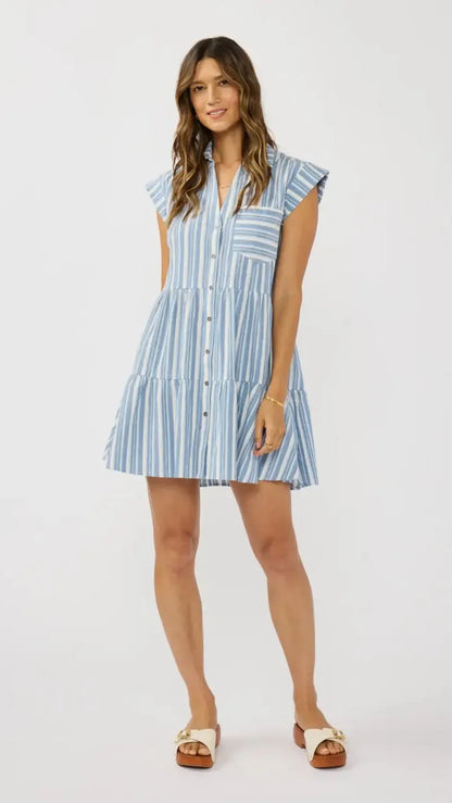 Lovestitch Dresses Striped Tiered Dress Striped Tiered Dress