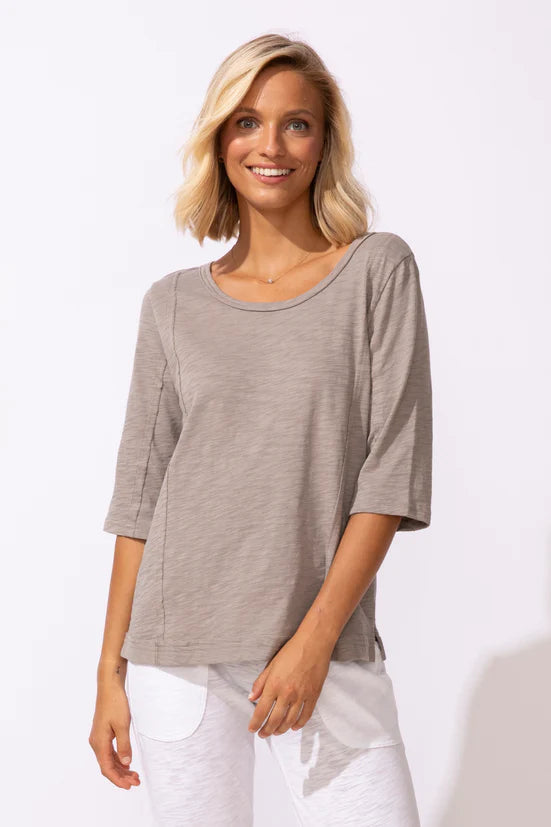 Escape Cotton Slub Seamed Elbow Tee - Multiple Colors