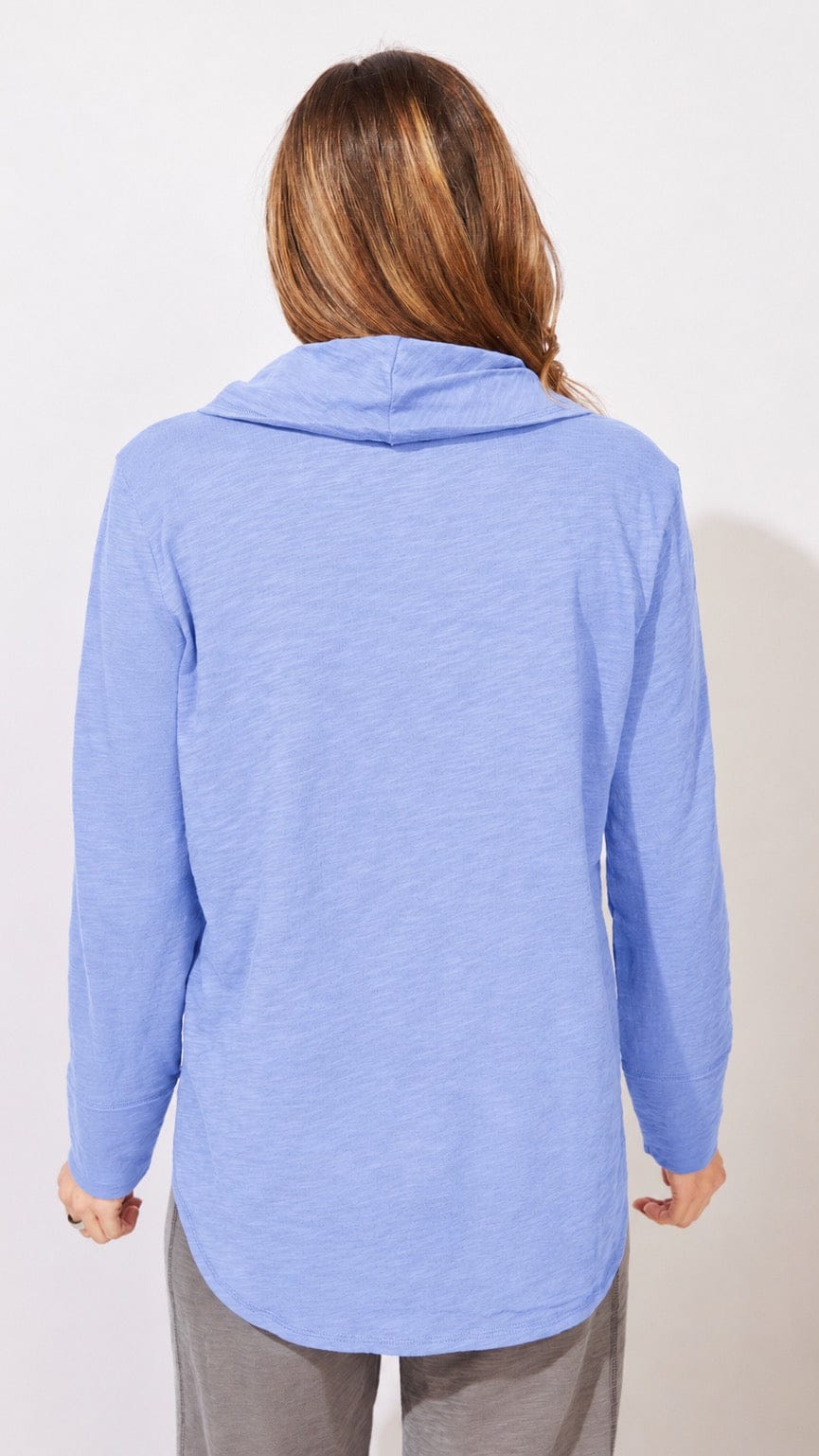 Escape by Habitat Tunics Escape Cotton Slub Hi-Low Cowl Tee - Multiple Colors Escape Cotton Slub Hi-Low Cowl Tee - Multiple Colors