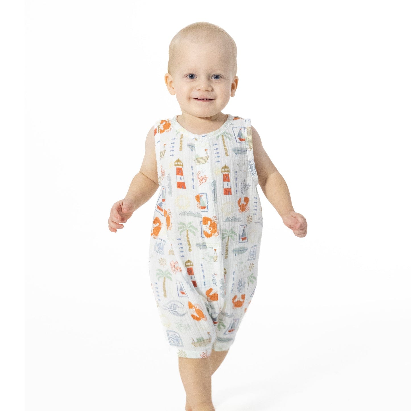 Angel Dear Children's Clothing Angel Dear Sleeveless Shortie Romper - Multiple Prints Angel Dear Sleeveless Shortie Romper - Multiple Prints