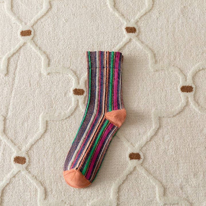Bohemian Vertical Striped Socks - Multiple Colors