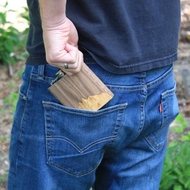 WUDN Wooden Hip Flask - Multiple Colors