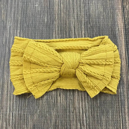 Cable Knit Bow Headband - Multiple Colors