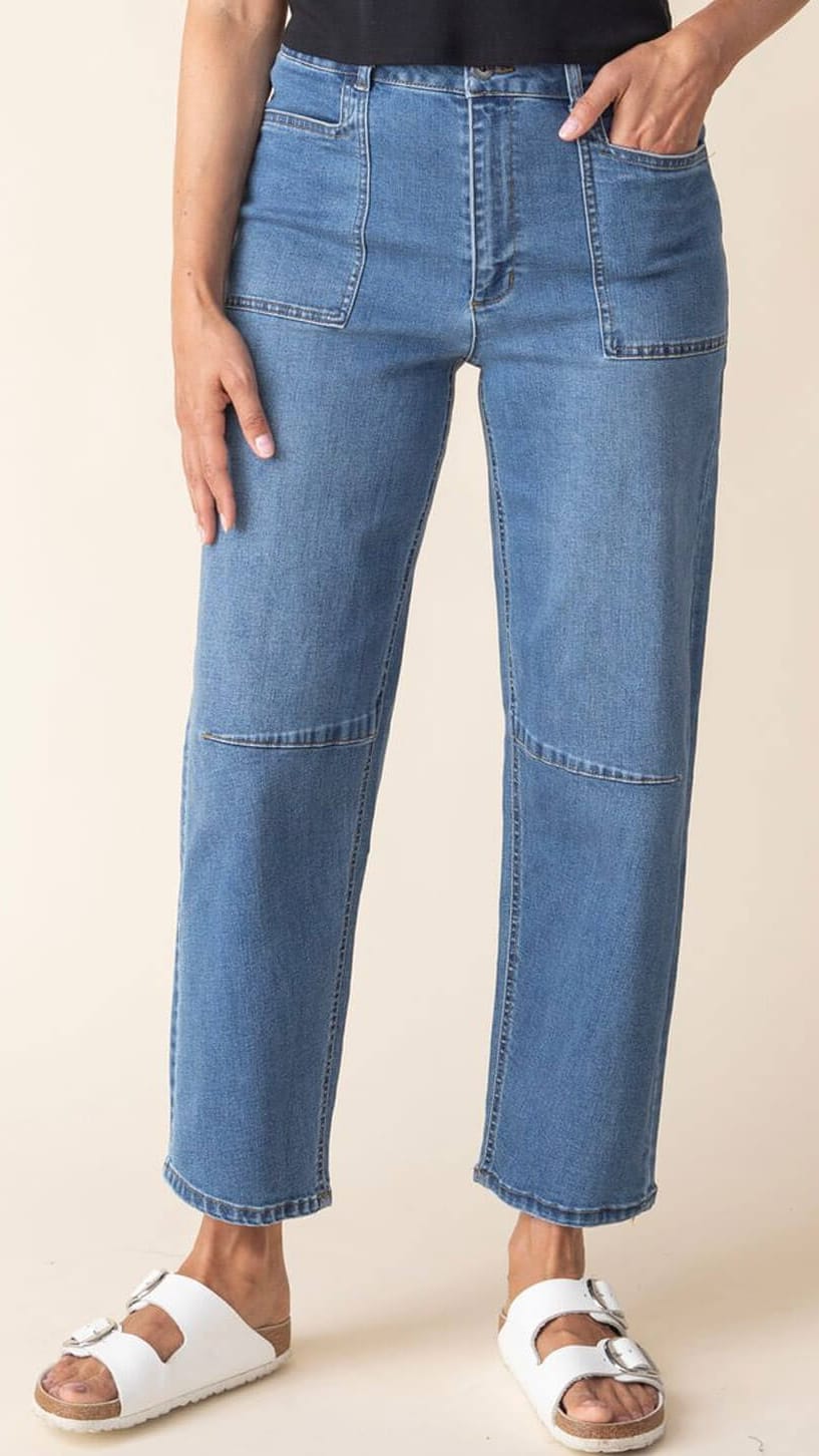 Habitat Pants Habitat Stretch Denim Barrel Leg Jean Habitat Stretch Denim Barrel Leg Jean